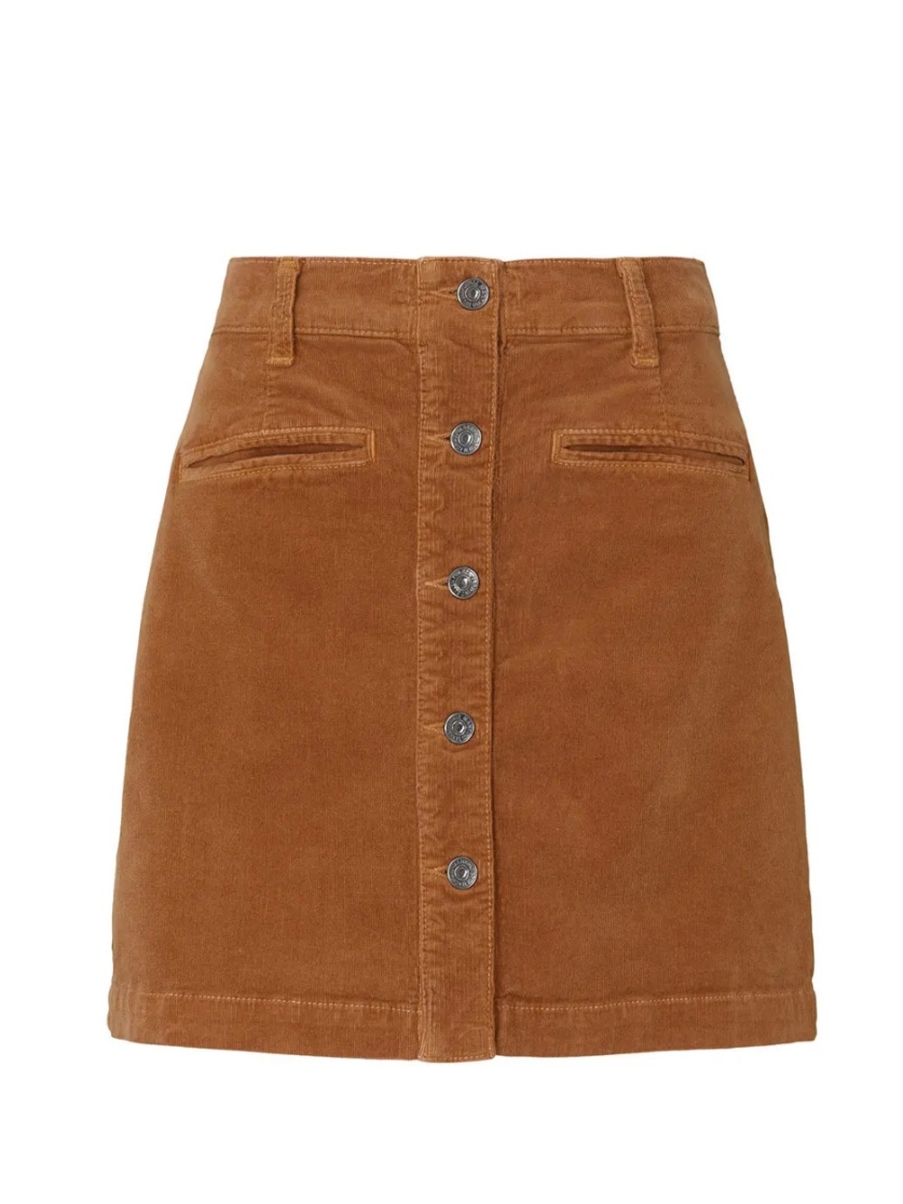 7 For All Mankind Corduroy Button-Front Skirt